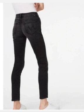 MOTHER High Waisted Looker Black Hawk Wash Stretchy Skinny Jeans  sz 26
